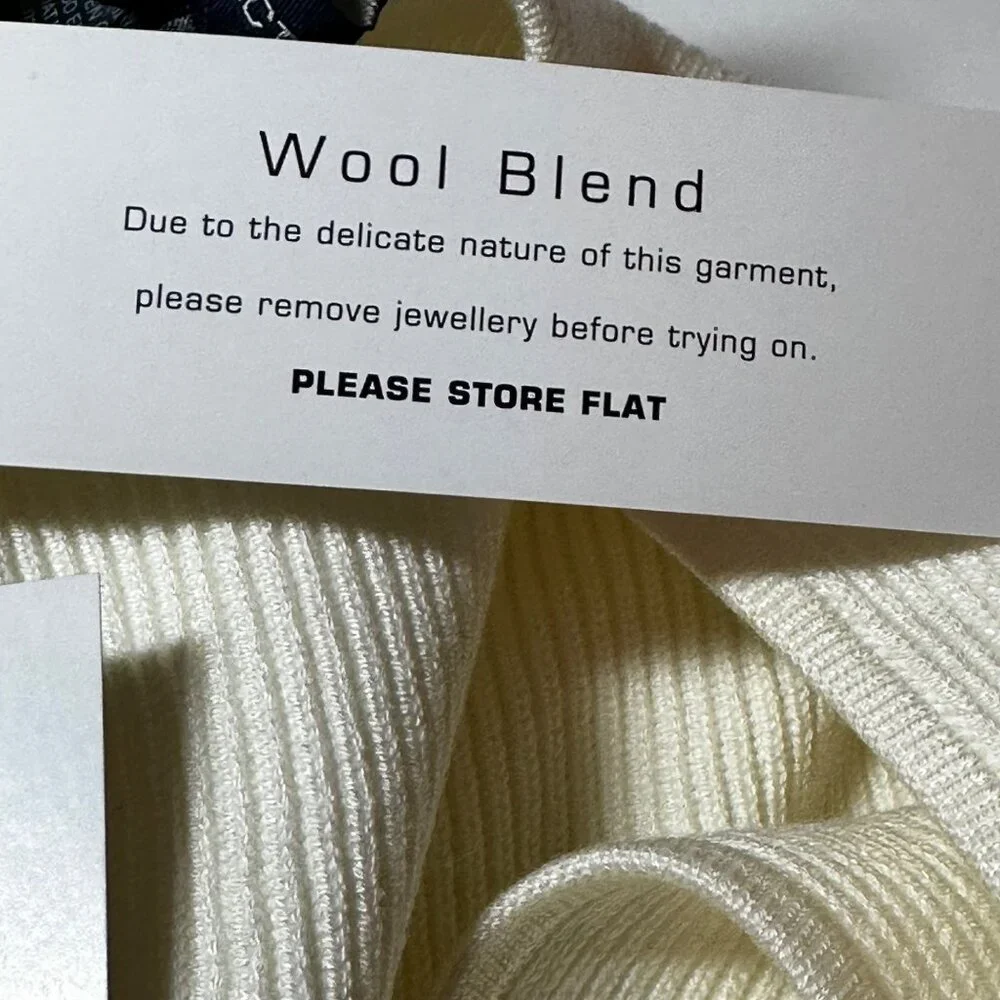 French Connection Jaida Top M Summer White Wool Blend MSRP $98 - Picture 6 of 13